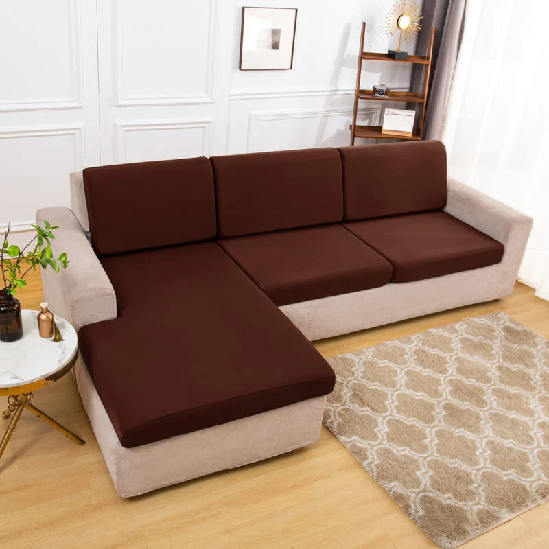 Housse extensible Brune pour Coussin de Canapé