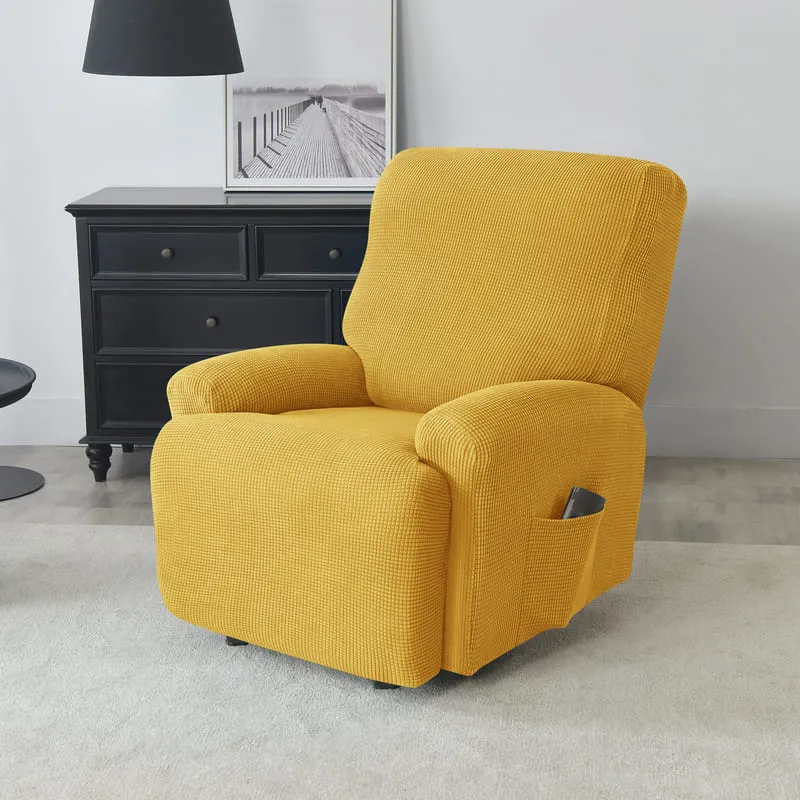 Housse de Fauteuil Relax Jacquard Jaune moutarde