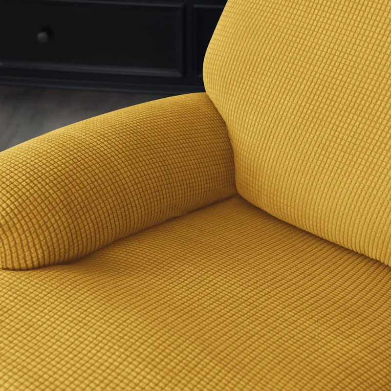 Housse de Fauteuil Relax Jacquard Jaune moutarde