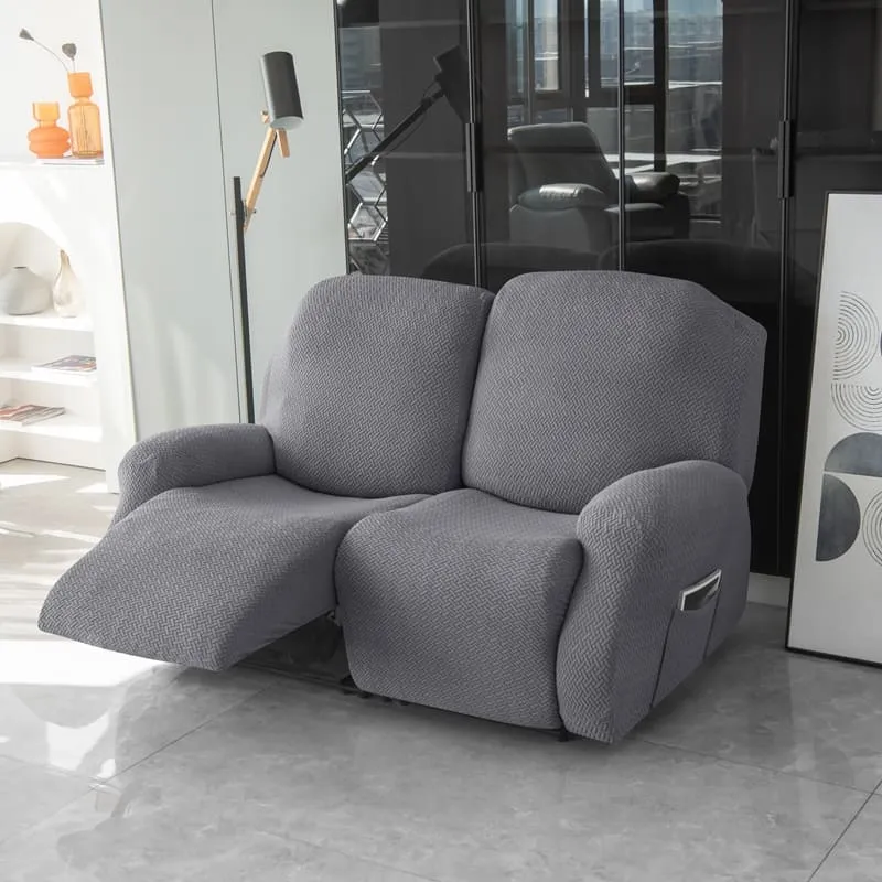 Housse de Canapé Relax Microfibre Gris foncé