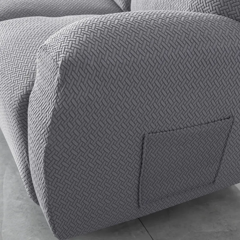 Housse de Canapé Relax Microfibre Gris foncé