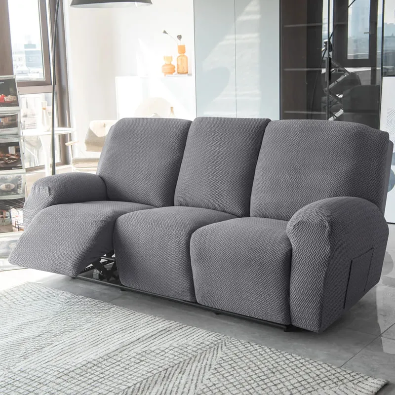 Housse de Canapé Relax Microfibre Gris foncé