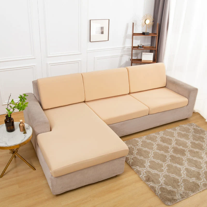 Housse extensible Beige pour Coussin de Canapé