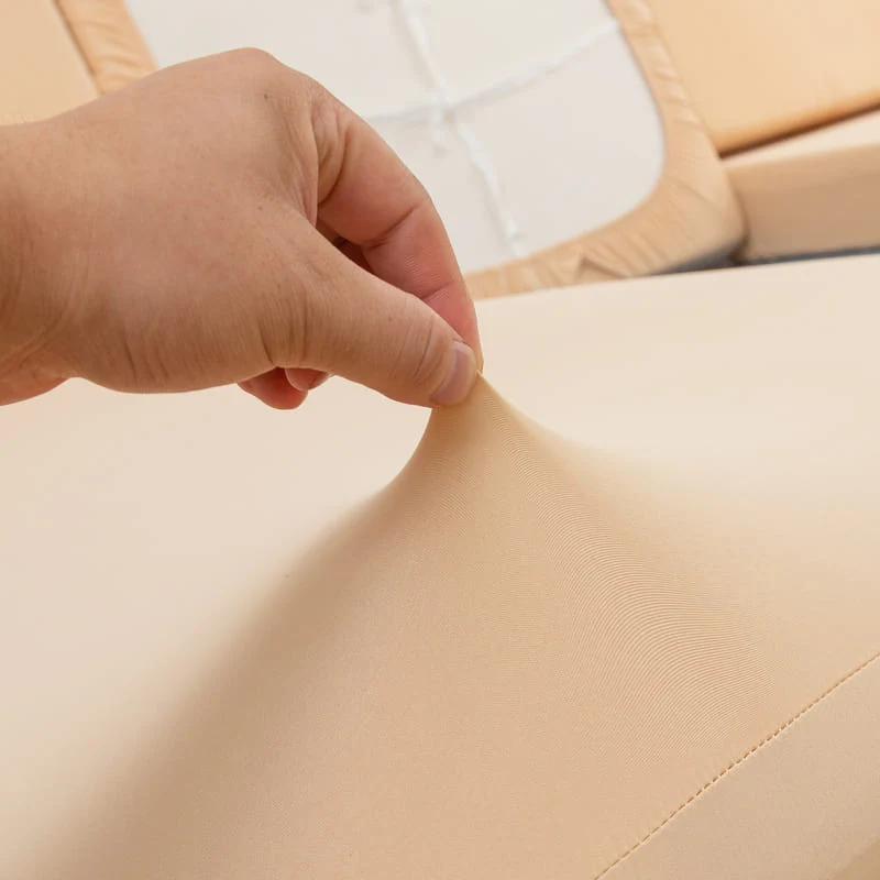 Housse extensible Beige pour Coussin de Canapé