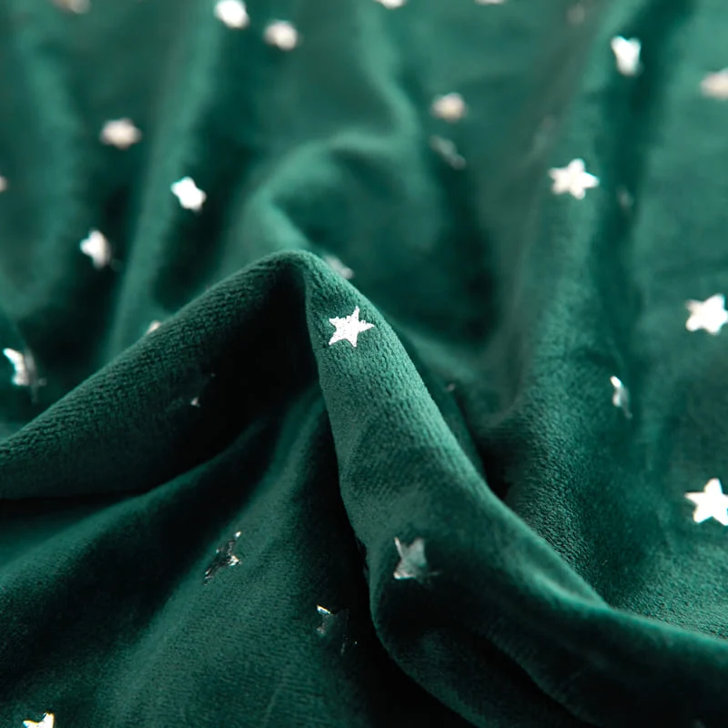 Housse de Chaise Noël Velours Vert