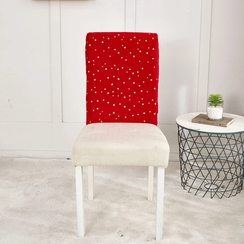 Housse de Chaise Noël Velours Rouge