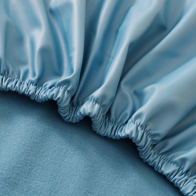 Housse de Chaise de bureau cuir Bleu ciel