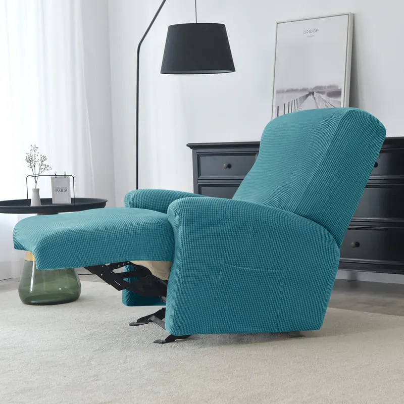 Housse de Fauteuil Relax Jacquard Bleu canard
