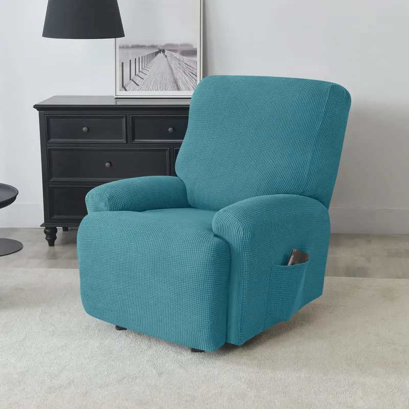 Housse de Fauteuil Relax Jacquard Bleu canard