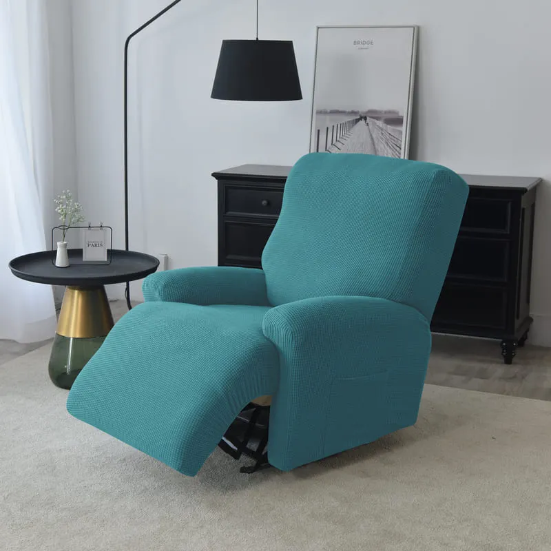 Housse de Fauteuil Relax Jacquard Bleu canard