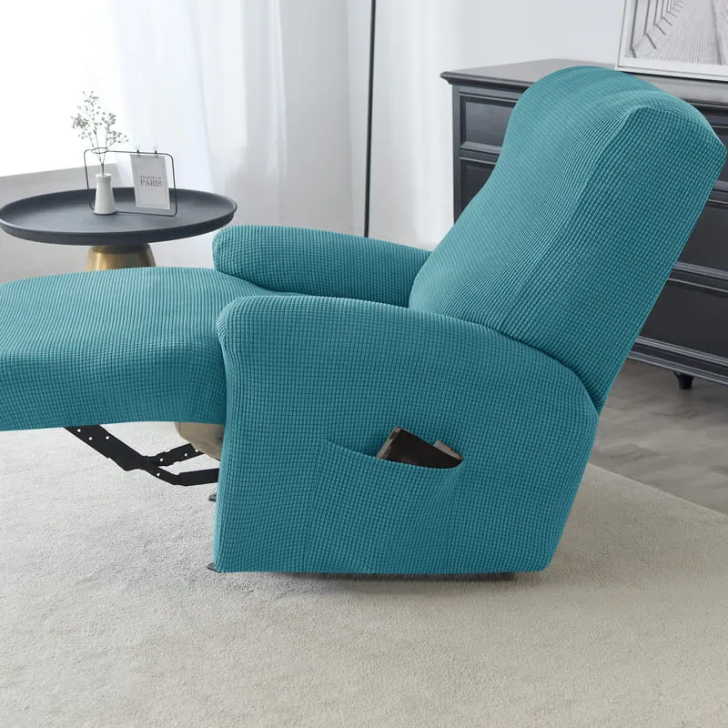 Housse de Fauteuil Relax Jacquard Bleu canard