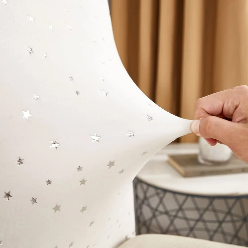 Housse de Chaise Noël Velours Blanc