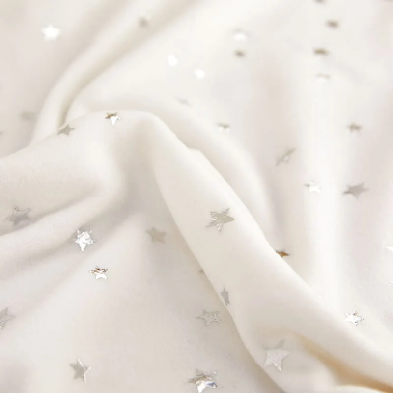 Housse de Chaise Noël Velours Blanc