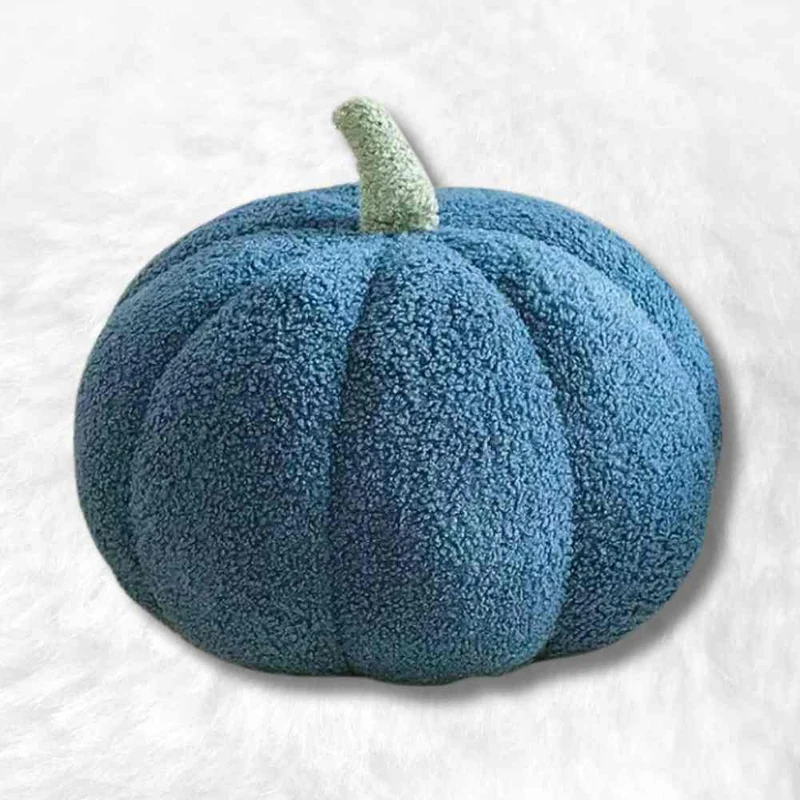 Coussin Citrouille bleu
