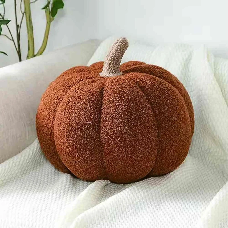 Coussin Citrouille marron