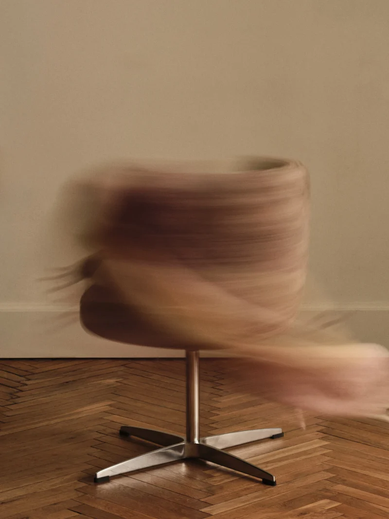 Rico Dining Chair - Swivel - Sheepskin - Sahara