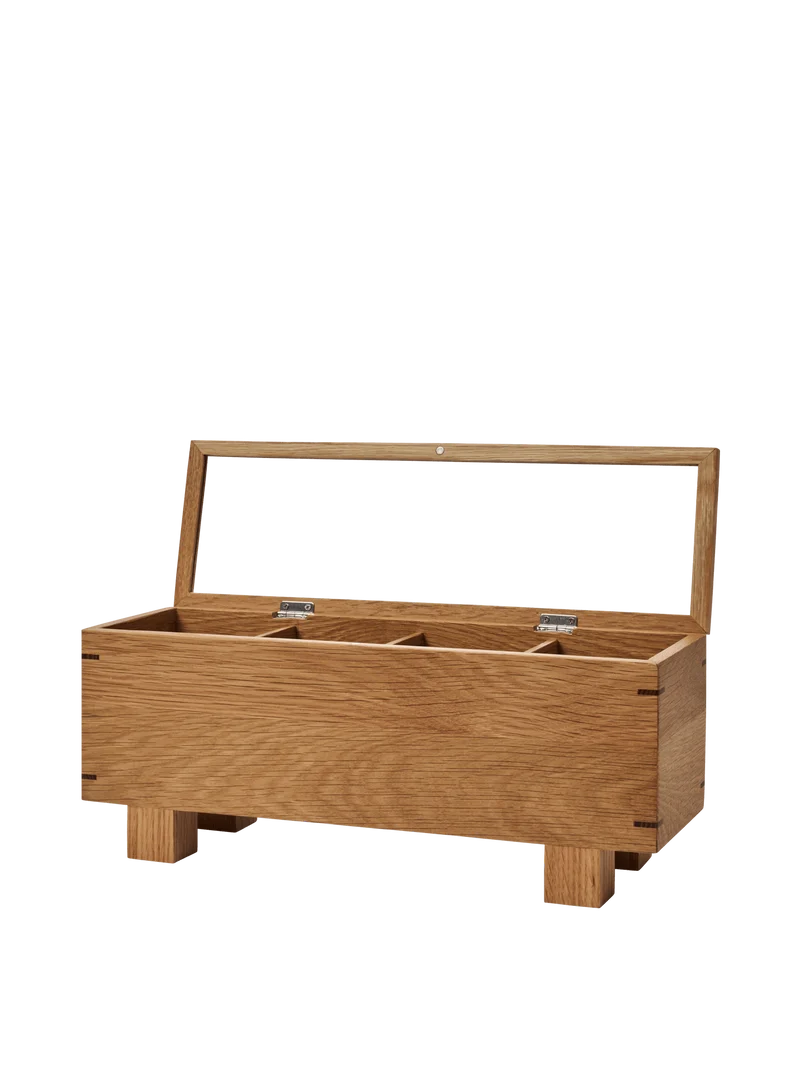 Bon Tea Organiser - Natural Oak