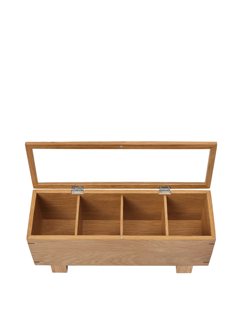 Bon Tea Organiser - Natural Oak