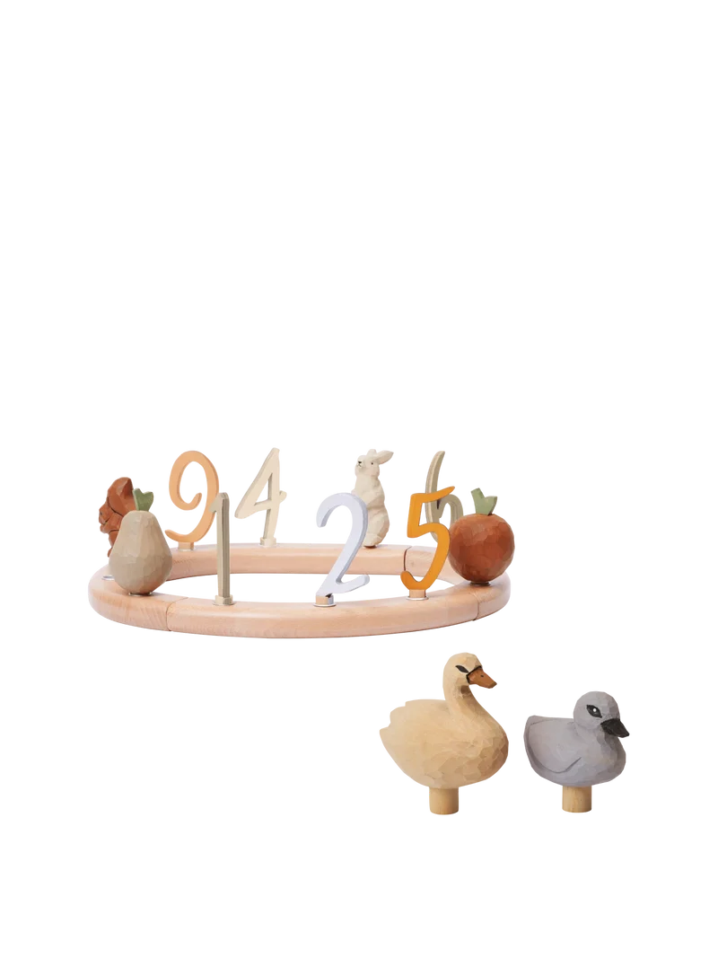 Loopi Celebration Ring & Figurines - Swan and Duckling - Set of 2 - Gift Set