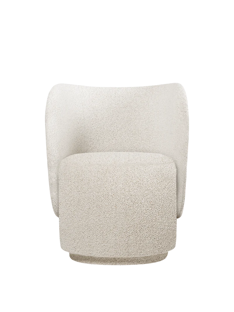 Rico Club Chair - Swivel - Bouclé - Off-White