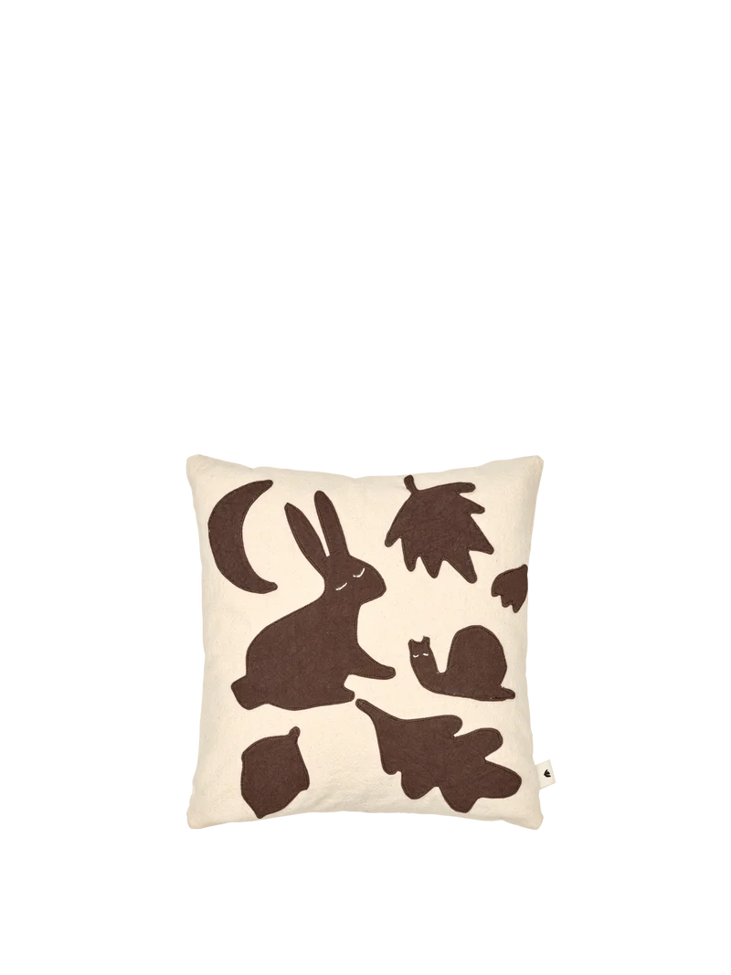 Lunden Cushion - Off-White/Dark Chocolate