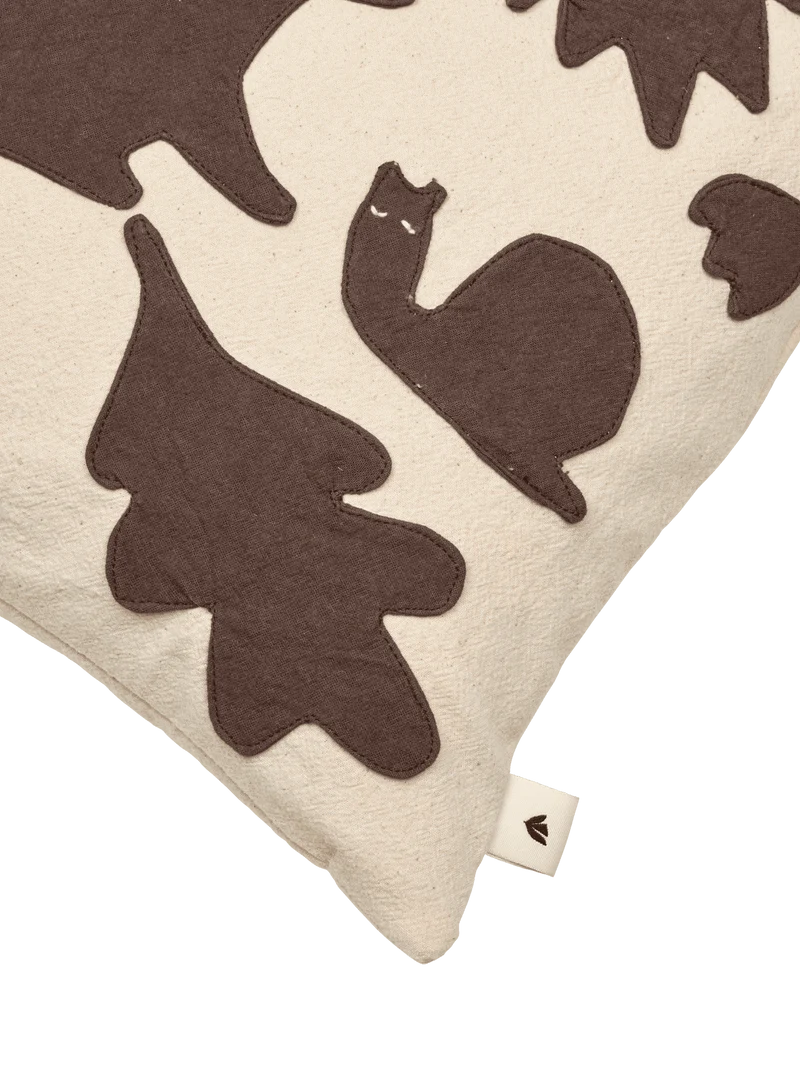 Lunden Cushion - Off-White/Dark Chocolate
