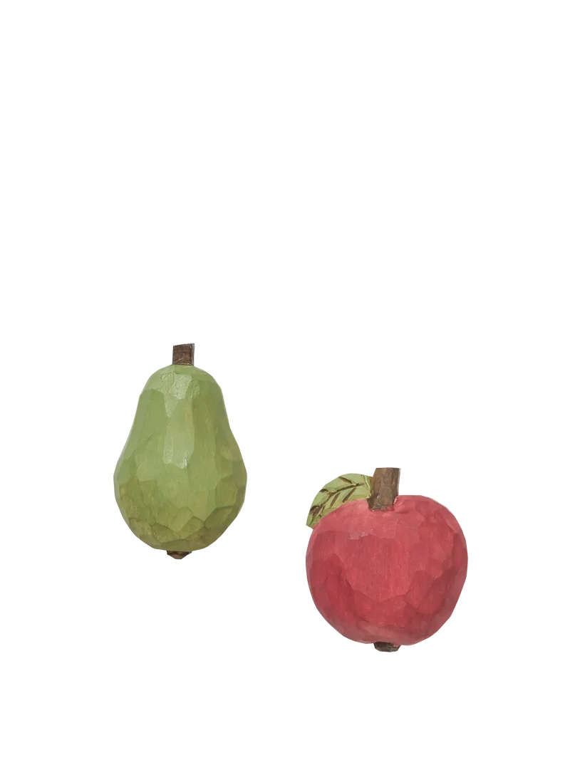 Pear & Apple Hand-Carved Hooks Gift Set