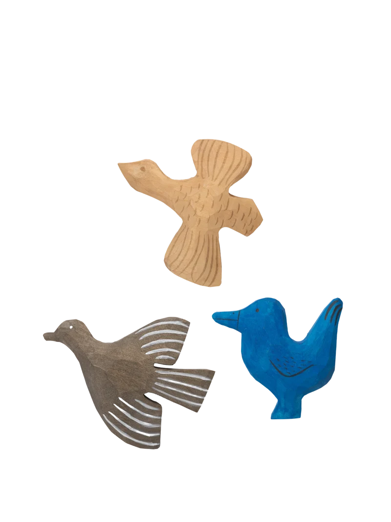 Bird Hooks Gift Set - Anthracite/Natural/Blue