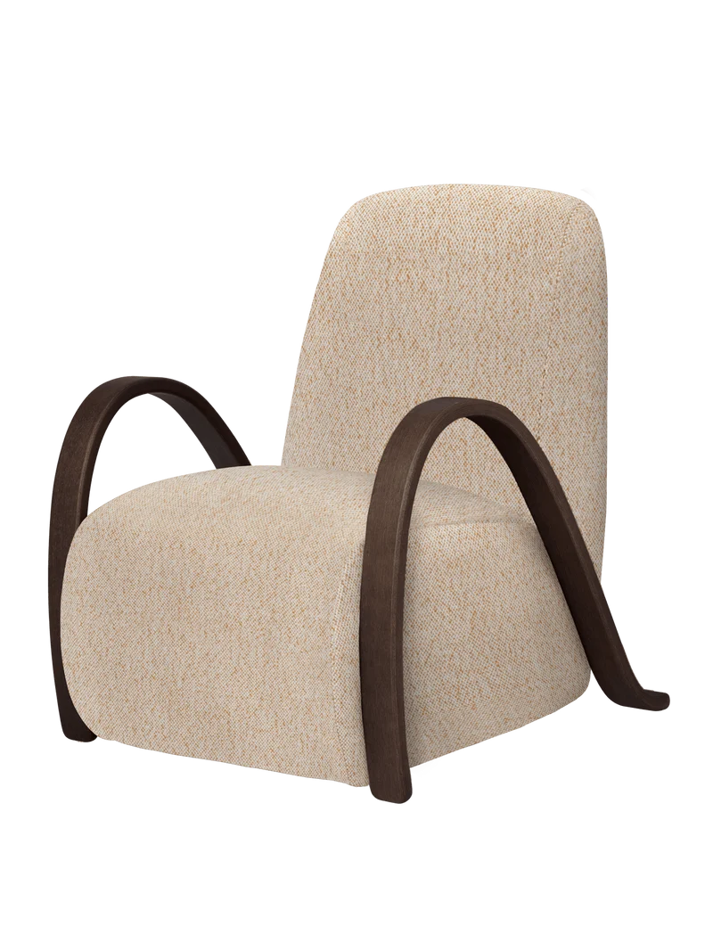 Buur Lounge Chair - Vanir - Off-White/Honey