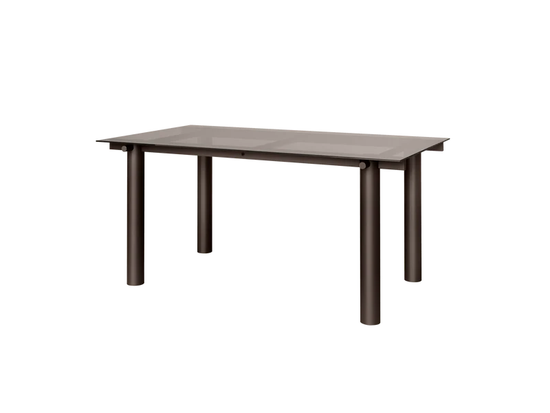 Atura Dining Table - Dark Chocolate/Dark Tinted Glass