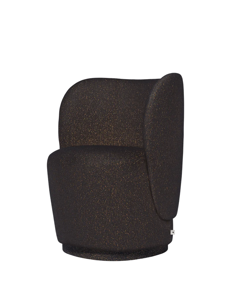 Rico Club Chair - Swivel - Vanir - Black/Honey