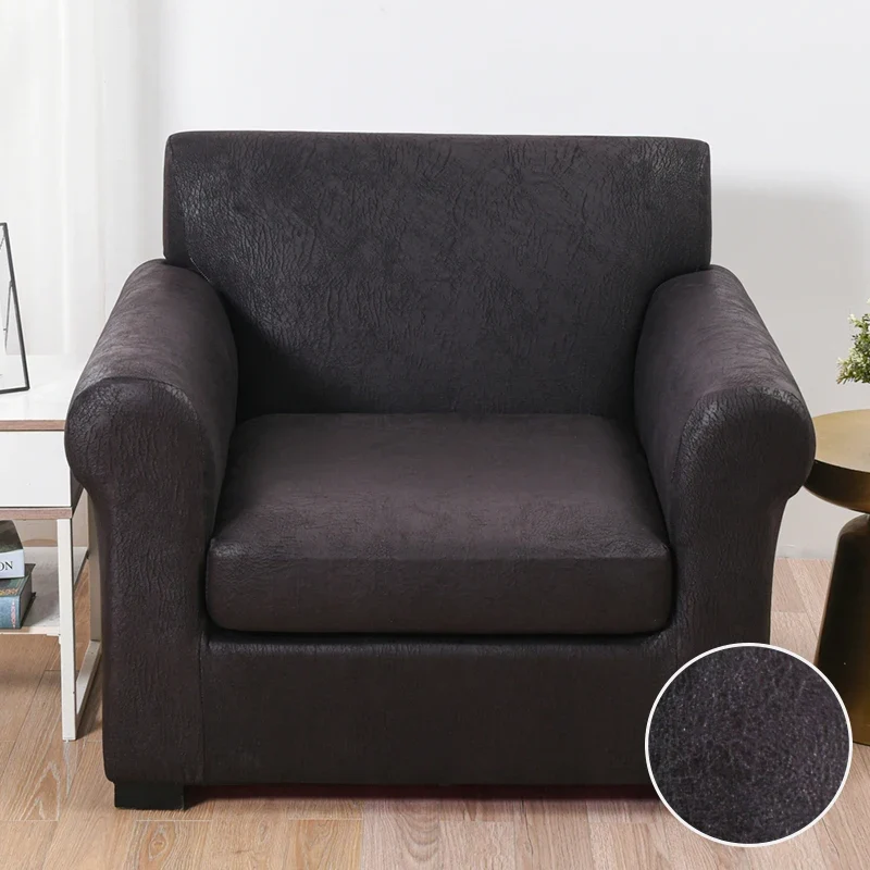 Housse de Fauteuil Club – Simili Cuir Noir
