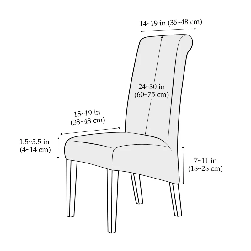 Housse de Chaise Riviera – Noir Extensible