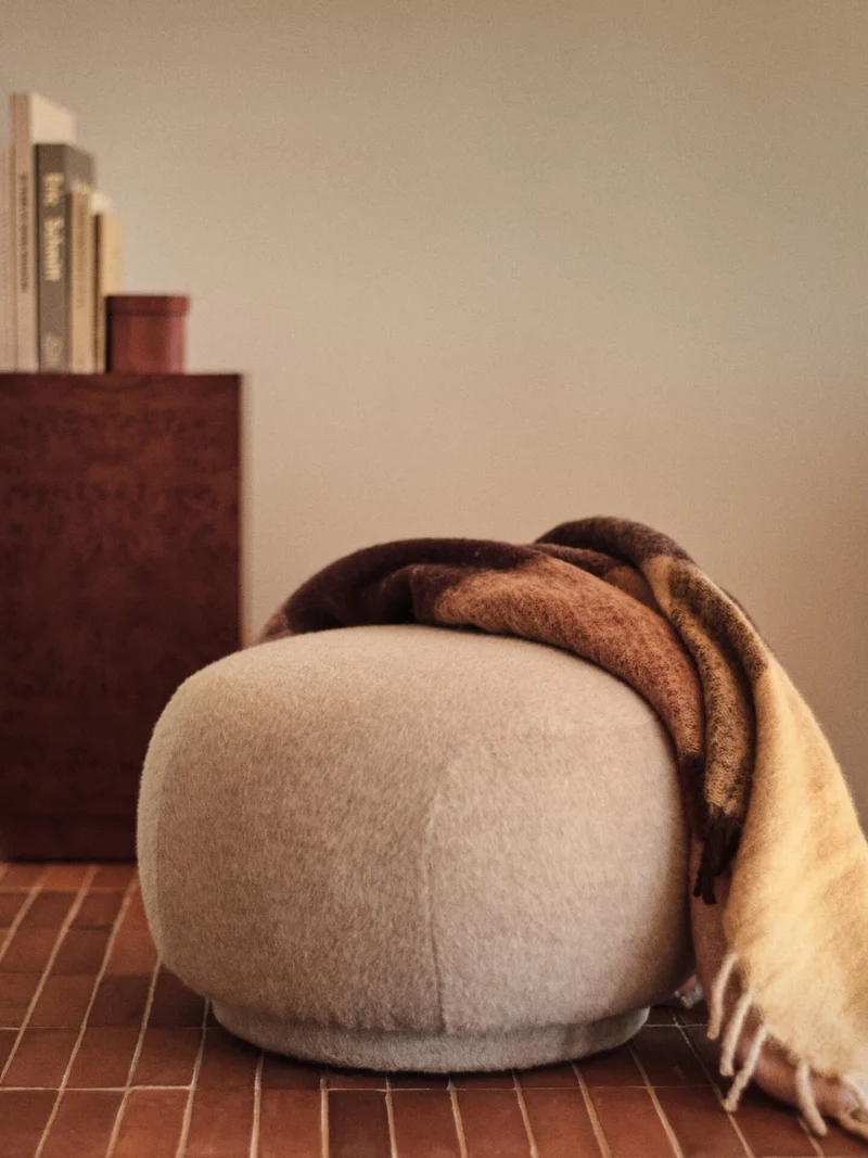 Rico Pouf - Soft Alpaca - Natural