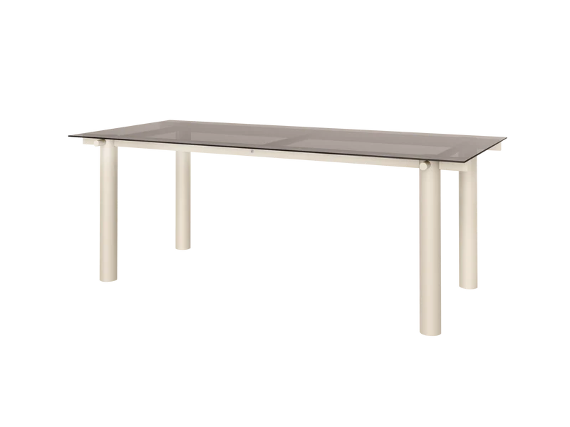 Atura Dining Table - Light Cashmere/Dark Tinted Glass