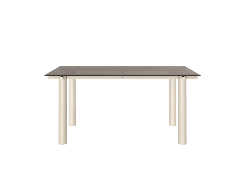 Atura Dining Table - Light Cashmere/Dark Tinted Glass