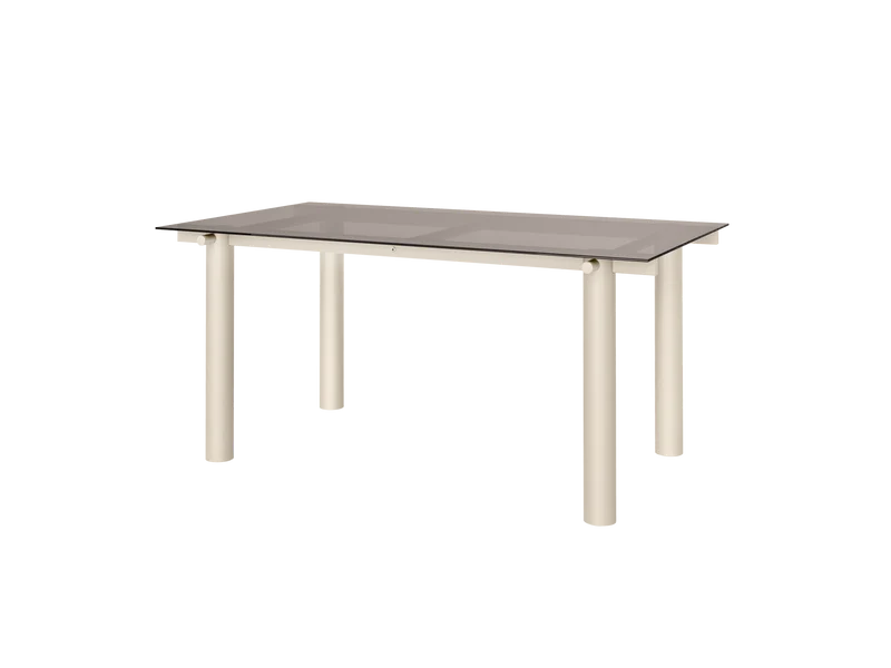 Atura Dining Table - Light Cashmere/Dark Tinted Glass