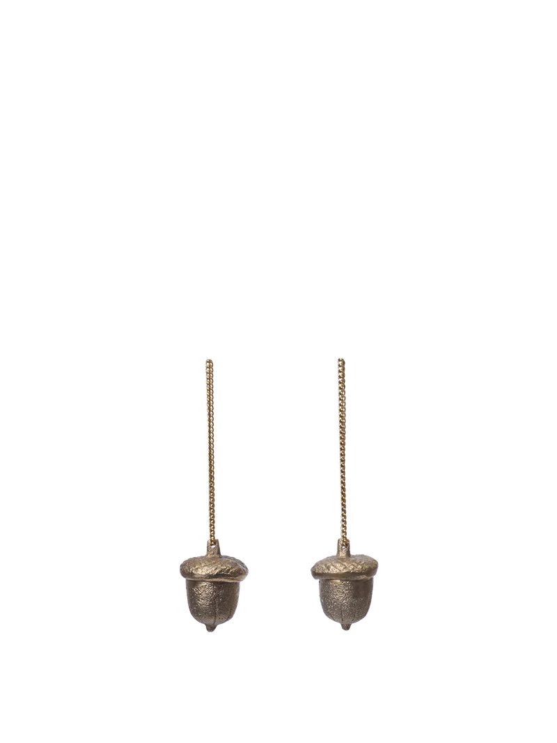Acorn Ornaments - Set of 2 - Brass