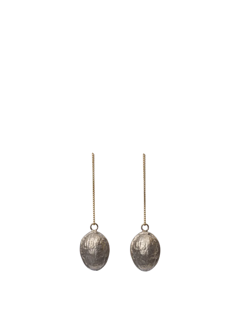 Walnut Ornaments - Set of 2 - Brass