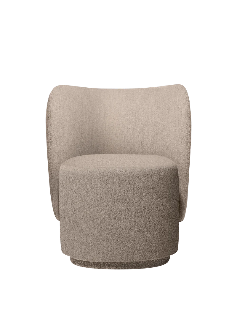Rico Club Chair - Swivel - Soft Bouclé - Natural