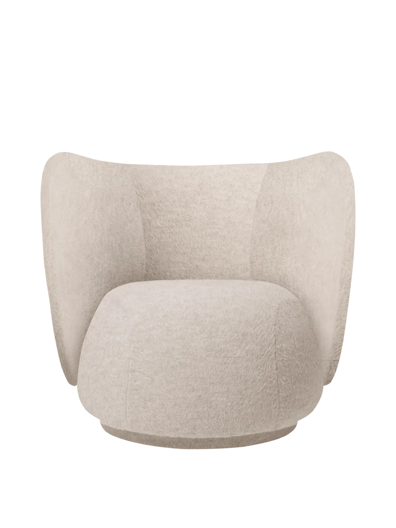 Rico Lounge Chair - Swivel - Soft Alpaca - Natural