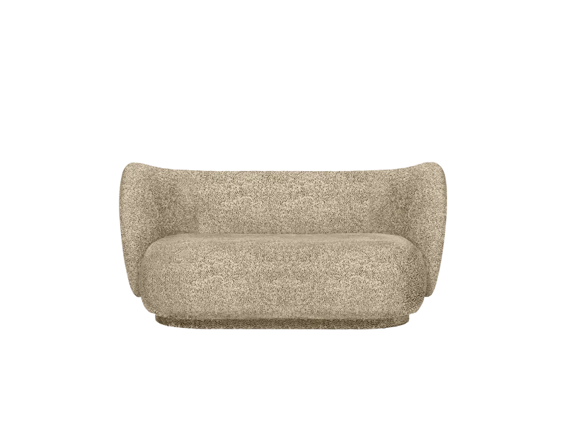 Rico Sofa 2-seater - Poppy Velvet - Butter/Black