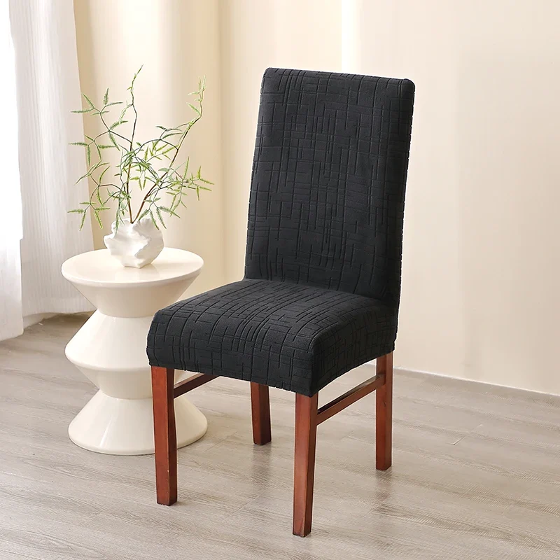 Housse de Chaise Alba – Noir Extensible