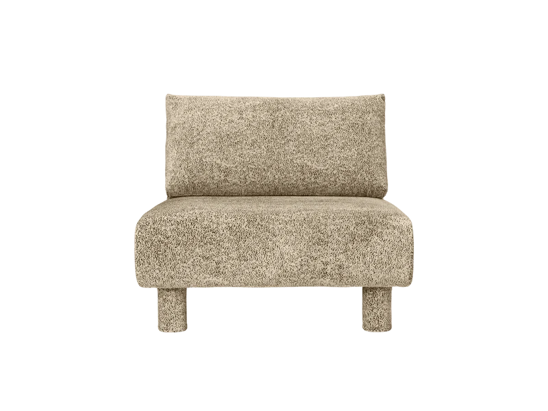 Dase Sofa Center - Poppy Velvet - Butter/Black