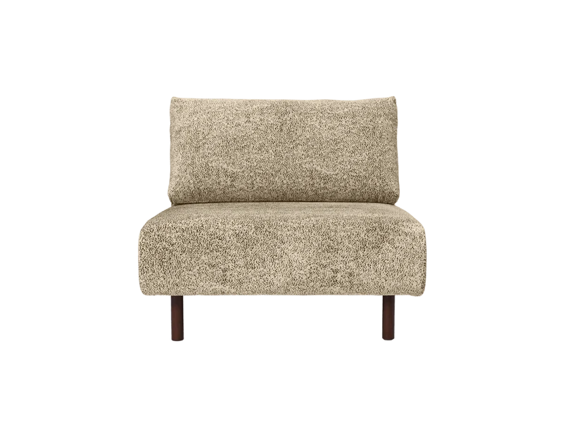 Dase Sofa Center - Poppy Velvet - Butter/Black