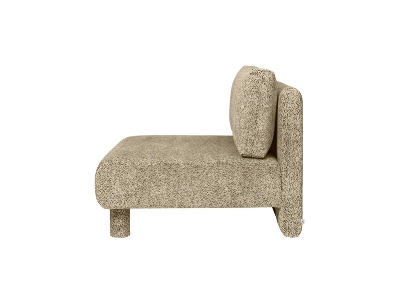 Dase Sofa Center - Poppy Velvet - Butter/Black