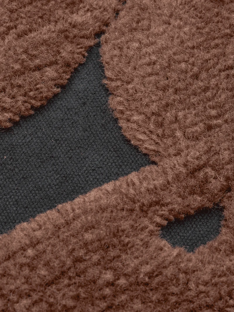 Cilla Tufted Cushion - Black/Dark Chocolate