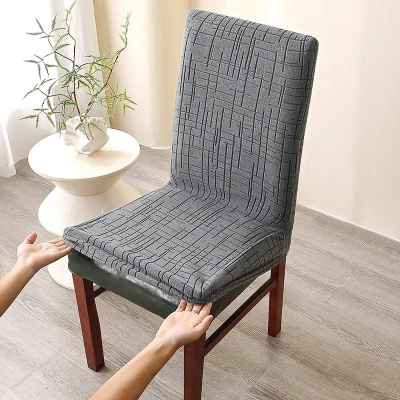 Housse de Chaise Alba – Gris Anthracite Extensible