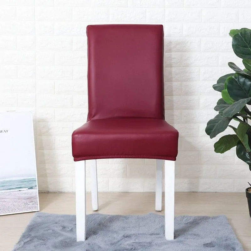 Housse de Chaise en Simili Cuir