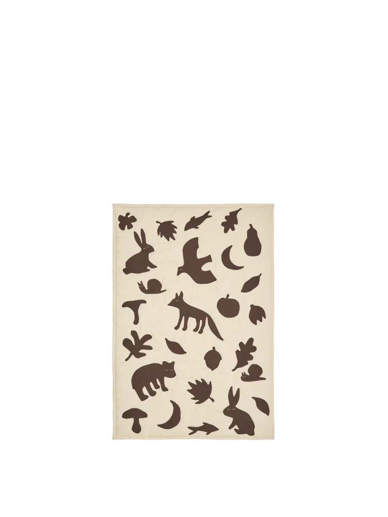 Lunden Blanket - Off-White/Dark Chocolate